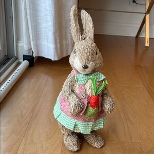 POTTERY BARN STRAW EASTER BUNNY